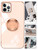 Product photo of the FASHION RING MAGNETIC GPS CAR MOUNT PHONE CASE CREAM fashion phone case, showing the full design, color, and texture, available at Forever And Always Online.