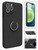 Product photo of the SILICONE CASE WITH RING STAND BLACK fashion phone case, showing the full design, color, and texture, available at Forever And Always Online.