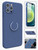 Product photo of the SILICONE CASE WITH RING STAND NAVY fashion phone case, showing the full design, color, and texture, available at Forever And Always Online.