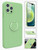 Product photo of the SILICONE CASE WITH RING STAND GREEN fashion phone case, showing the full design, color, and texture, available at Forever And Always Online.
