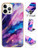 Product photo of the MARBLE PATTERN PHONE CASE PL/BL/PK fashion phone case, showing the full design, color, and texture, available at Forever And Always Online.