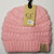 Product photo of the BABY C.C BEANIE PALE PINK baby beanie hat, showing the soft knit fabric, color, and pom pom detail, available at Forever And Always Online.