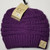 Product photo of the KIDS C.C BEANIE PURPLE baby beanie hat, showing the soft knit fabric, color, and pom pom detail, available at Forever And Always Online.