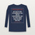 Matthew 6:33 KJV Christian Long Sleeve Tee (Vintage) - Navy