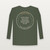 Psalm 46:10 KJV Christian Long Sleeve Tee (Round Badge) - Military Green