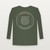 Romans 8:28 KJV Christian Long Sleeve Tee (Round Badge) - Military Green