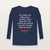 Psalm 27:1 KJV Christian Long Sleeve Tee (Cross) - Navy