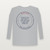 Psalm 51:10 KJV Christian Long Sleeve Tee (Round Badge) - Heather Gray