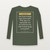 Mark 10:27 KJV Christian Long Sleeve Tee (Framed) - Military Green