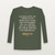 Isaiah 41:10 KJV Christian Long Sleeve Tee (Cross) - Military Green