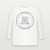 Psalm 46:1 KJV Christian Long Sleeve Tee (Round Badge) - White