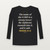 Proverbs 18:10 KJV Christian Long Sleeve Tee (Cross) - Black