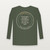 2 Timothy 4:7 KJV Christian Long Sleeve Tee (Round Badge) - Military Green