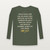 John 14:27 KJV Christian Long Sleeve Tee (Cross) - Military Green