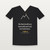 1 John 4:8 KJV Christian V-Neck Tee (Mountain) - Black