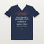 2 Timothy 4:7 KJV Christian V-Neck Tee (Script) - Navy