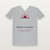 1 Thessalonians 5:16 KJV Christian V-Neck Tee (Sunrise) - Heather Gray