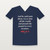 Mark 16:15 KJV Christian V-Neck Tee (Cross) - Navy