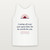 1 Peter 5:7 KJV Christian Tank Top (Sunrise) - White