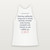 1 Corinthians 13:4 KJV Christian Women's Racerback Tank (Typewriter) - White