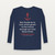 1 Corinthians 15:57 KJV Christian Youth Long Sleeve Tee (Anchor) - Navy