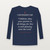 Colossians 3:20 KJV Christian Youth Long Sleeve Tee (Classic) - Navy