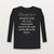 Proverbs 16:24 KJV Christian Youth Long Sleeve Tee (Script) - Black