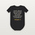 1 Corinthians 13:4 KJV Christian Baby Bodysuit (Cross) - Black