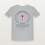 National Day of Prayer Christian Short Sleeve Tee with Philippians 4:6 (Emblem Badge) - Heather Gray