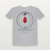 Ash Wednesday Lent Christian Short Sleeve Tee with Psalm 51:10 (Emblem Badge) - Heather Gray
