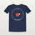 He Is Risen Easter Christian Women's Relaxed Tee (Emblem Badge) - Navy