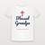 Blessed Grandpa Christian Short Sleeve Tee (Family Script) - White