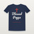 Blessed Poppa Christian Short Sleeve Tee (Family Script) - Navy