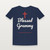 Blessed Grammy Christian Women's Relaxed Tee (Family Script) - Navy