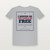 I Served So You Could Be Free Veteran Short Sleeve Tee with Psalm 91:2 (Vintage Frame) - Heather Gray