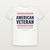 American Veteran Short Sleeve Tee with Psalm 91:2 (Stars & Stripes) - White
