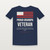Proud Grandpa · Veteran Short Sleeve Tee with Ephesians 6:11 (Flag) - Navy