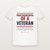 Proud Granddaughter of a Veteran Short Sleeve Tee with Ephesians 6:11 (Stars & Stripes) - White