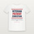 Veteran · Patriot · Christian Short Sleeve Tee with Ephesians 6:11 (Stars & Stripes) - White