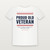 Proud Old Veteran Short Sleeve Tee with Psalm 46:1 (Stars & Stripes) - White