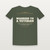 Married to a Veteran Short Sleeve Tee with Psalm 46:1 (Star Banner) - Military Green