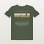 Bravery Is Never Forgotten Veteran Short Sleeve Tee with Isaiah 6:8 (Star Banner) - Military Green