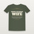 Proud Veteran Wife Short Sleeve Tee with Isaiah 6:8 (Star Banner) - Military Green