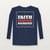 Faith · Service · Sacrifice Veteran Long Sleeve Tee (Vintage Frame) - Navy
