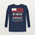 My Oath of Enlistment Has No Expiration Date Veteran Long Sleeve Tee with Psalm 18:39 (Flag) - Navy