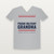 Proud Military Grandma Veteran V-Neck Tee (Stars & Stripes) - Heather Gray