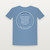 Mark 16:15 KJV Christian T-Shirt (Round Badge) - Heather Blue