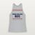 Proud Military Wife Veteran Women's Racerback Tank (Stars & Stripes) - Heather Gray