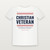 Christian Veteran Youth Tee with Psalm 91:11 (Stars & Stripes) - White