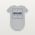 Desert Storm Era Veteran Baby One Piece with Psalm 91:2 (Vintage Frame) - Heather Gray